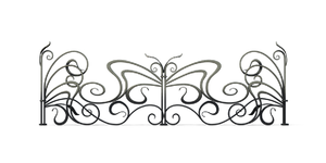 Élément forgé de feuilles de composant décoratif de porte en fer forgé pour la clôture extérieure de câble balustrade de câble noir - Product Image 3