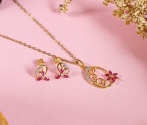 Conjuntos de joyería de alta calidad elegantes al por mayor, colgante fino para exportación, certificado IGI para minoristas, distribuidores, negocios en línea - Product Image 1