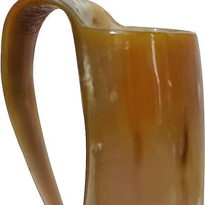 Authentic Eco-Friendly Viking Horn <b>Mug</b> Handmade Buffalo Horn Food Grade Medieval Style Religious Feng Shui Animal Beer <b>Mug</b> - Product Image 1