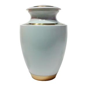 <b>Top</b> Dome Brass Adult Cremation Urns With Flower In <b>Heart</b> Engraving Pewter And Multi Color Finished For Human Ashes - Product Image 5
