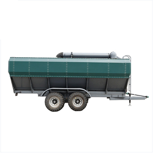 Dual Axis Silver Grain Bunker <b>Trailer</b> High Productivity Agricultural Feed Dump Cart Hay Transfer Dumper <b>Farm</b> Use - Product Image 5