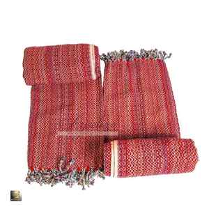 Serviette de plage légère en coton turc Smartfabric Protection UV à séchage rapide frange gland taille de voyage compacte pour une utilisation en station - Product Image 3