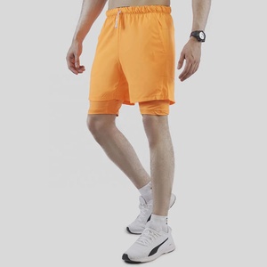 Pantalones cortos de entrenamiento para gimnasio de alta calidad para hombre, pantalones cortos de entrenamiento transpirables para correr de verano con bolsillos decorados con patrón de malla - Product Image 2