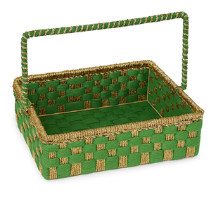 <b>Metal</b> <b>Basket</b> Handwoven Blue Color Modern Design Showcasing Artisan Craftsmanship for Home Styling Gifting Organized Living - Product Image 4