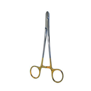 Pince à aiguille chirurgicale droite en fil d'or demi-torsadé TC 155 mm (6 pouces) pour suture, usage hospitalier - Product Image 5