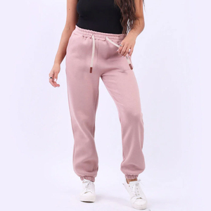 Fabricante de moda Unisex 100% algodón polar Joggers pantalones transpirables 350 Gsm lona Casual medio invierno encaje rodilla plana - Product Image 6