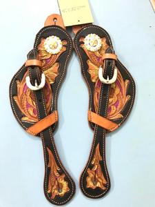 Correas de cuero occidental de alta calidad para tallado a mano, concho Chapado en plata y hebilla, calidad muy fina, precio asequible - Product Image 4