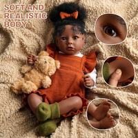 Poupée Bébé Reborn Réaliste Babeside Saria, 20 Pouces, Peau Noire, Afro-Américaine