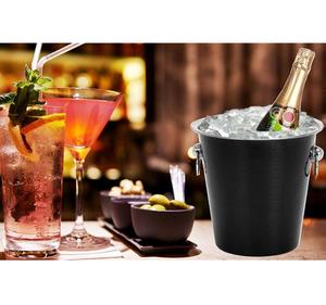 OEM High Quality <b>Stainless</b> <b>Steel</b> Black Ice Bucket Leak Proof Rust Free Ice <b>Cooler</b> for Wholesale Professional Barware Bulk Supply - Product Image 4