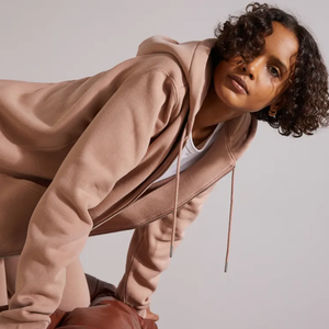 Sweat à capuche à manches longues personnalisé pour femmes hiver décontracté fermeture éclair mince polaire avec anti-pillinghodies respirants pour femme - Product Image 4