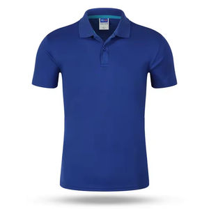 T-shirt polo pour homme en polyester à séchage rapide, uni, personnalisable avec logo, vêtements décontractés, grande taille, polos personnalisés pour hommes - Product Image 2