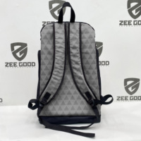 Mochila de Nailon Zee Good de 30-40L con Patrón Geométrico, Cierre de Cremallera, Unisex, para Gimnasio, Estilo Casual, Compartimento Interior Duradero