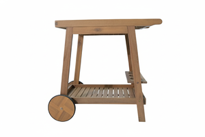 Carrito de Servicio de Dos Niveles para Mesa de Centro, de Acacia Maciza, Ecológico, Resistente, Ligero y Móvil - Product Image 6