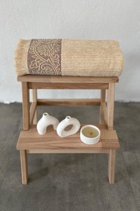 Cappuccino Bambou Jacquard Serviette De Bain 70*140cm 70% Bambou 30% Coton Mélange Doux Et Absorbant Sevim Eco Design Bord Décoratif - Product Image 2