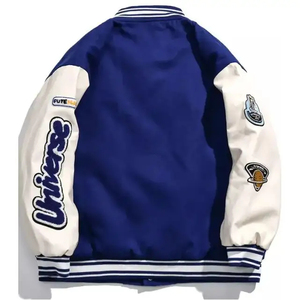 เสื้อแจ็คเก็ตเบสบอลวาร์ซิตี้ปักลายสำหรับผู้ชาย Ronpex International คุณภาพสูงแบบสั่งทำพิเศษ ปี 2024 ผลิตจากผ้าขนสัตว์ 100% ระบายอากาศได้ดี แห้งเร็ว เหมาะสำหรับฤดูร้อน - Product Image 2