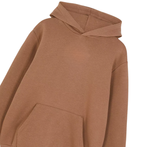 Mens <b>Brown</b> Pullover Hoodie Plain Sweatshirt Soft Cotton <b>Fleece</b> Hooded Jumper Streetwear Casual Warm Winter Fashion Wear Hoodies - Product Image 4