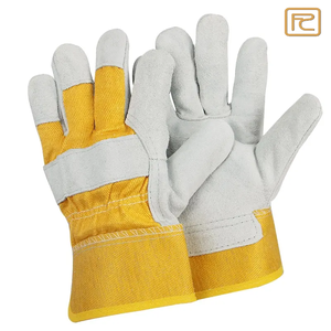 Gants de gréement en cuir de vache fendu XL de haute qualité gants de sécurité anti-impact anti-coupure anti-feu pour la mécanique de soudage - Product Image 4