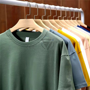 Camisetas de Lona Ecológicas Transpirables con Cuello Alto de Algodón y Spandex de Calidad Lujosa, Logotipo Personalizado, Corte Holgado, Estilo Hip Hop para Hombre - Product Image 4