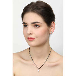 Ensemble de bijoux classiques et tendance en argent pur, Mangalsutra avec zircon taillé en poire, idéal pour les mariages, les fêtes et les fiançailles, cadeau parfait pour les épouses - Product Image 6