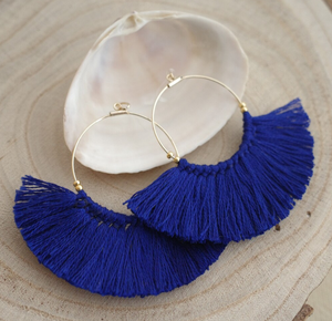 ต่างหูไม่ก่อให้เกิดภูมิแพ้ ไม่ก่อให้เกิดภูมิแพ้ ต่างหูซิลิโคน ลวดหูต่างหูแบบหยดต่างหูขอบพู่ - สีทอง - ยาว - Product Image 1