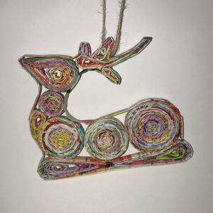 Ornement en papier bonhomme de neige recyclé écologique à bas prix étiquette de cadeau unique de Noël décor d'arbre suspendu fabriqué au Vietnam - Product Image 5