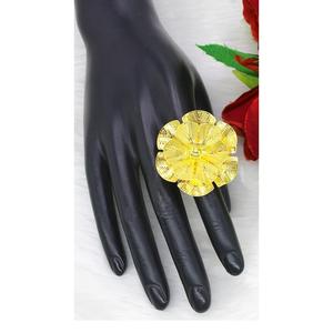 Bagues Bagues de Doigt Dubai Indien Arabe Plaqué Or classique ethnique doré grande taille bagues de doigt taille réglable - Product Image 5