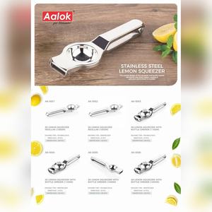 Presse-citron en acier inoxydable Aalok avec ouvre-bouteille intégré, presse-agrumes manuel pour la cuisine et le bar - Product Image 2