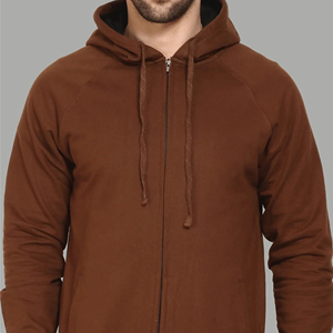 Sweat à capuche zippé pour homme en molleton 100% coton respirant de haute qualité - Meilleures ventes, couleur et taille personnalisables, design avec poches pour la saison hivernale - Product Image 5