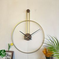 Jam dinding antik desain Retro logam Jam seni dinding dekoratif jam dinding mewah khusus untuk dekorasi rumah