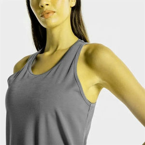 Logo personnalisé vêtements de sport d'été pour femmes respirant vêtements de sport entraînement débardeur dos nageur mode décontracté Spandex Yoga débardeurs - Product Image 3