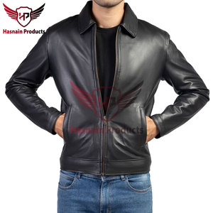 Veste en cuir de qualité supérieure pour hommes avec conception de chemise à col-Taille personnalisée et logo OEM, prix d'usine en gros - Product Image 4