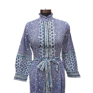 Cộng Với Kích Thước Phụ Nữ Dài Ăn Mặc Kỳ Lạ Mùa Hè Mặc Khối In Dresses Beachwear Cotton Tùy Chỉnh Dài Maxi Phụ Nữ Dresses - Product Image 3