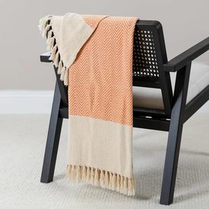 Luxury Jacquard Striped 100% Cotton <b>Throw</b> Blanket Durable Breathable and Comfortable for Year Round Use - Product Image 6