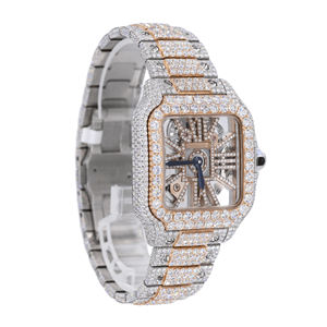 Montre de luxe personnalisée en moissanite sertie - Product Image 2