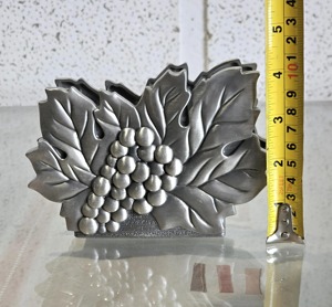 Grapes Design <b>Silver</b> Finished <b>Napkin</b> Holder for Dining Table Kitchen Counter Home Decor Guest Serving and Special Occasions - Product Image 2