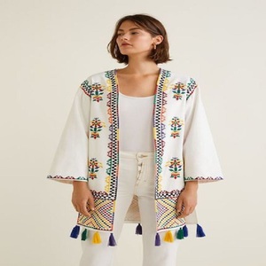 Robe d'été lin coton blanc Casual Loose sexy col carré manches bouffantes Robe courte en lin élégante pour femmes - Product Image 3