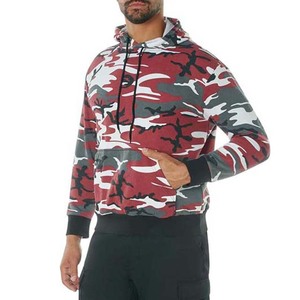 Sudaderas con capucha de camuflaje transpirables de diseño personalizado para hombre, sudaderas cómodas con estampado de algodón 100% bordado para invierno - Product Image 2