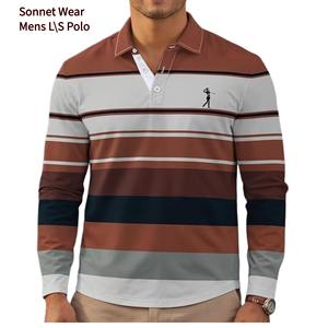 T-shirts polo pour hommes-Haut d'hiver à manches longues d'exportation pour hommes - Product Image 6