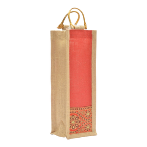 Meilleure vente de sacs à vin en jute personnalisés, porte-bouteille divisé réutilisable logo personnalisé imprimé écologique réutilisable - Product Image 4