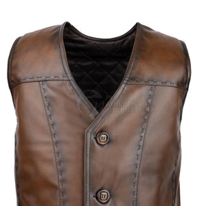 2025 Leather Custom Waistcoat Whole Sale Rate <b>Women</b> Leather <b>Vest</b> <b>Top</b> Quality Whole Sale Rate Made In Pakistan - Product Image 4