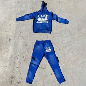 Ensemble de jogging en coton délavé à l'acide, 2 pièces, survêtement brodé avec sweat à capuche et pantalon de survêtement, ensemble de jogging cargo évasé d'hiver - Product Image 4
