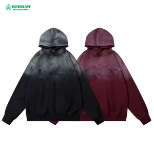 Sweat-shirts à capuche streetwear de haute qualité, 360 g/m², 100 % coton, coupe classique, en molleton/éponge française, respirants, séchage rapide, effet vieilli - Product Image 3