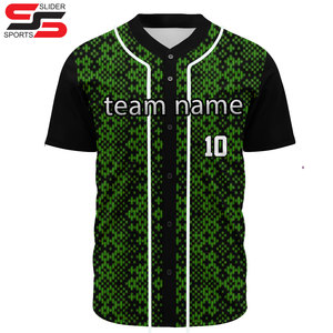 Camiseta de béisbol impresa sublimada personalizada 100% poliéster color personalizado - Product Image 3