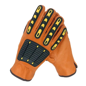 Gants de mécanicien vente chaude conception personnalisée Logo gaz et huile sécurité impact industriel travail gants de mécanicien cuir prix de gros - Product Image 2