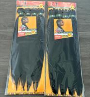 Lot de 4 tresses synthétiques pré-étirées Afro Yaki texture lisse 300g 52 pouces pour extensions au crochet – Vente en gros