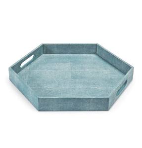 Unique Hexagonal Shape Leather Serving <b>Tray</b> With Handle Decorative for Coffee Table Home and <b>Office</b> Leather <b>Tray</b> Serving Usage - Product Image 6