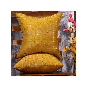 Cojín Rústico de 18x18 Pulgadas, 100% Algodón, Bordado con Diseño Paisley, Teñido con Tintes Herbales para Exportación a Granel, Envío Rápido y Marca Minorista - Product Image 2