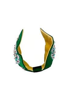 Nouveau bandeau élégant en forme de nœud, léger, confortable, durable, fait à la main, orné de perles, de fleurs et de nœuds, accessoire pour cheveux en tissu brodé - Product Image 4