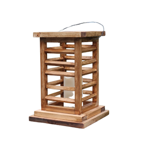 Moderno nuevo diseño cuadrado de madera y acero inoxidable decorativo vela linterna para la decoración del hogar de la boda de la India. - Product Image 4