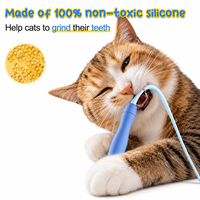 Bâton de chatouillage en silicone flexible avec queue de souris, jouet interactif pour animaux de compagnie, queues de remplacement, vente en gros